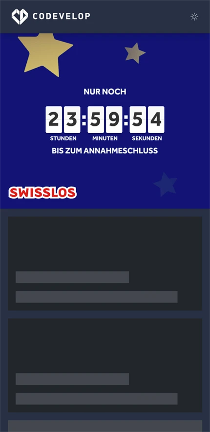 Dynamic Head Mobile Anzeige mit Animation von Euromillions